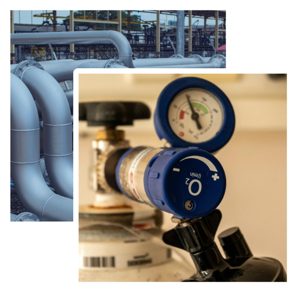 Gas pipes and pressure gauge, illustrating gas safety compliance for landlords in Long Eaton and Stapleford.