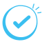 Checkmark symbol indicating successful gas appliance servicing and safety compliance.
